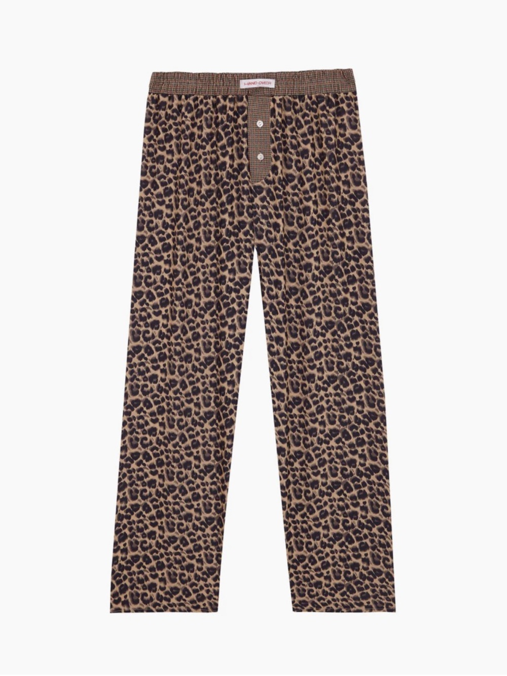 Hand Over Ex-Boyfriend Nicolas Cage Leopard Print Pants Pull-On Elastic Waist